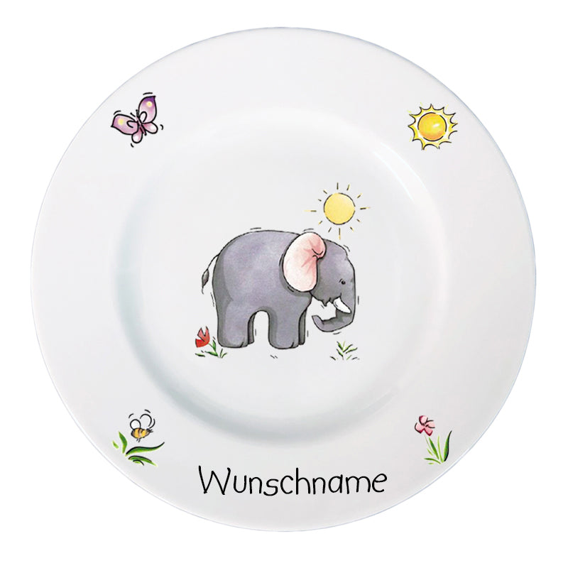 Kindergeschirr 5-tlg. Elefant mit Wunschname