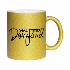 Glitzertasse - Stadtkind Dorfkind