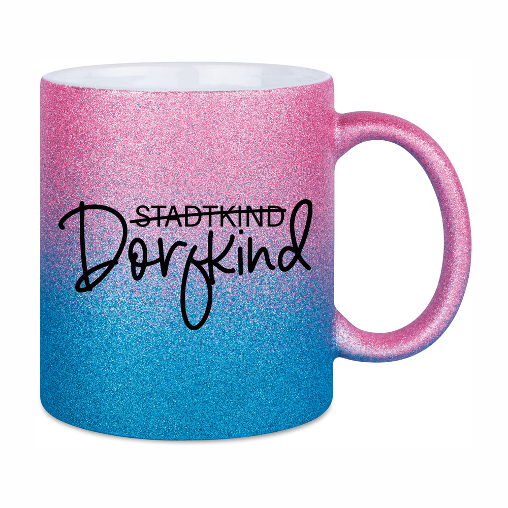 Glitzertasse - Stadtkind Dorfkind