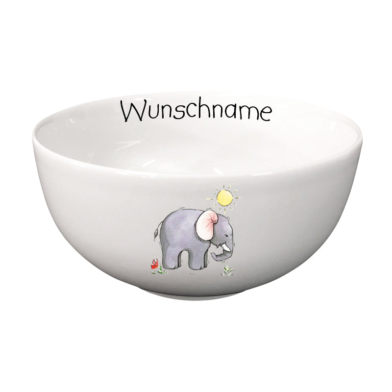 Kindergeschirr 5-tlg. Elefant mit Wunschname