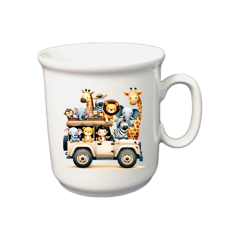 Tasse Kinderbecher Dschungel Safari mit Wunschname